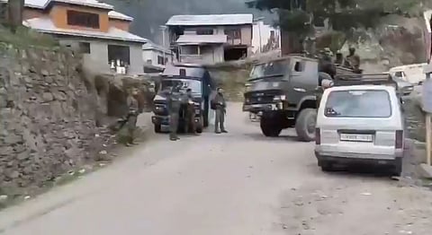 Army troops picked up the movement of a group of heavily armed terrorists near a stream in a forward forest setting in the Keri Bhattal area late Friday night.