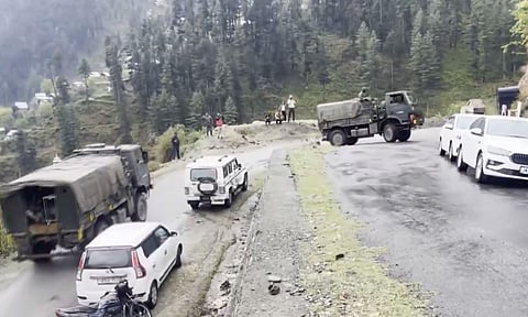 Security official said the search operation was going on and troops were using drones, helicopters and sniffer dogs to track the movement of the militants.