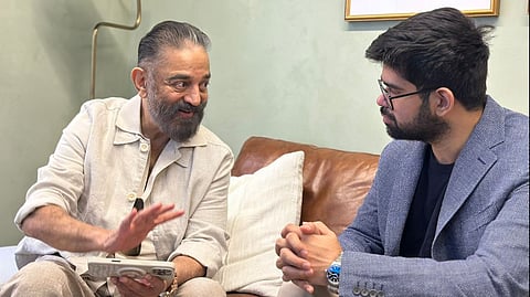 Kamal Haasan meets Perplexity AI CEO Aravind Srinivas to explore the future of tech in cinema.
