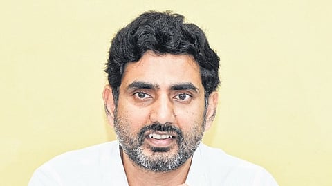 Minister for HRD and IT Nara Lokesh.