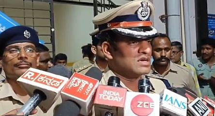 Hubballi Dharwad Police Commissioner N Shashi Kumar speaking to reporters 