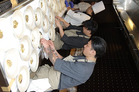 Chef Shun Sato with chef Fumiyuki Kinsu