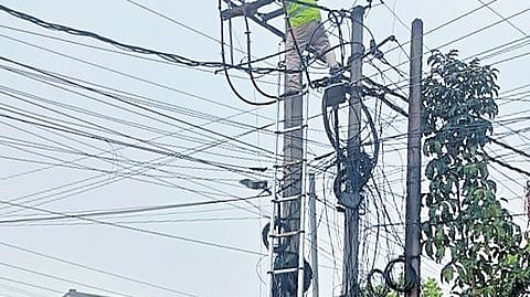 electrical poles, electric, hyderabad, fixing