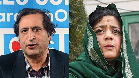 People's Conference chairman Sajad Lone (L); PDP chief Iltija Mufti (R).