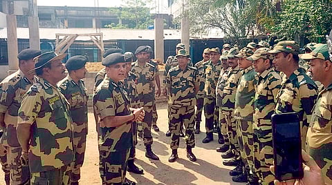 Ravi Gandhi, ADG BSF Eastern Command, during a visit to the violence-hit areas in Murshidabad district, West Bengal, Monday, April 14, 2025.