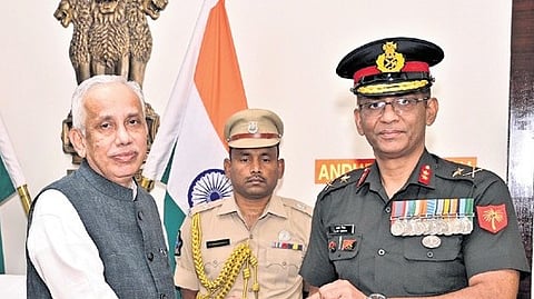 Major General Ajay Misra, GOC of the TG and TASA, met AP Governor S Abdul Nazeer on Tuesday.