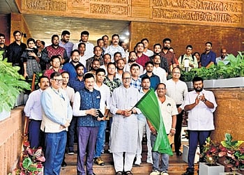 Deputy chief minister KV Singh Deo flags off the delegation on Friday.