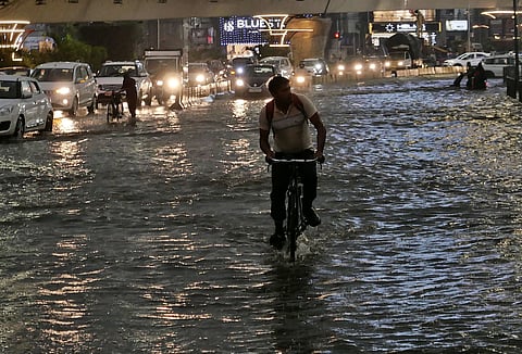 Very heavy rains accompanied by storms lashed several parts of the city, leaving commuters stranded midway on Friday evening in Hyderabad.