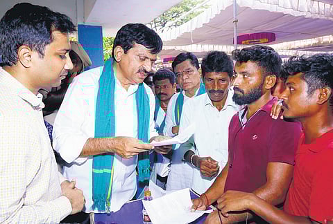 Minister Ponguleti Srinivasa Reddy on Friday launched the Bhu Bharati pilot project, the updated land records system.