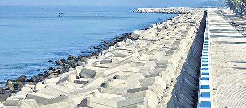 The seawall at Chellanam