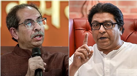 Uddhav Thackeray (L),  Raj Thackeray.