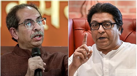 Uddhav Thackeray (L),  Raj Thackeray.