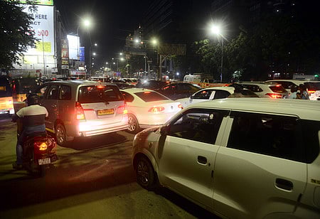 Traffic congestion in Chennai. 