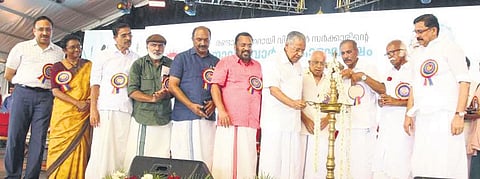 Chief Minister Pinarayi Vijayan inaugurates the state-level celebration of the fourth anniversary of the LDF government at Kalikkadavu Maidan in Kasaragod
