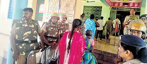 Devendrakula Vellalars entering the temple on Tuesday for the first time since it was constructed around 1930