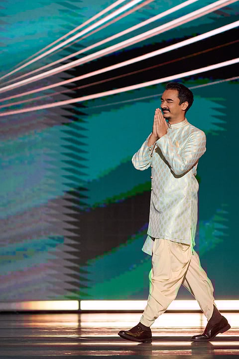 Ambi Subramaniam at the BraVo Awards, ahead of receiving the Best Musician from a Partner Country award