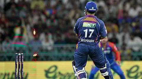 LSG skipper Rishabh Pant was dismissed for a duck on Tuesday