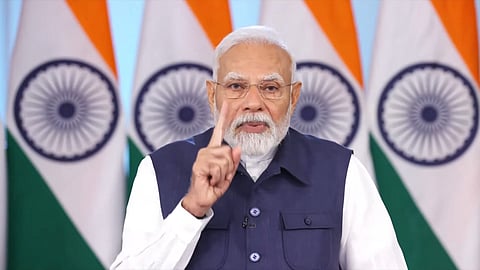 Prime Minister Narendra Modi virtually attends a Rozgar Mela event organised for distribution of 51,000 appointment letters among youths. 