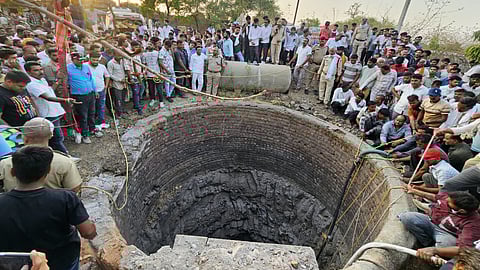 A rescue operation, involving the National Disaster Response Force (NDRF) and personnel of other units underway.