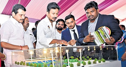 Deputy CM Udhayanidhi Stalin laid the foundation for a hockey stadium 