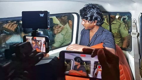 Vedan being taken into police custody at Tripunithura.