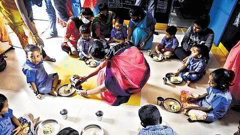 Children at a TN ICDS centre.