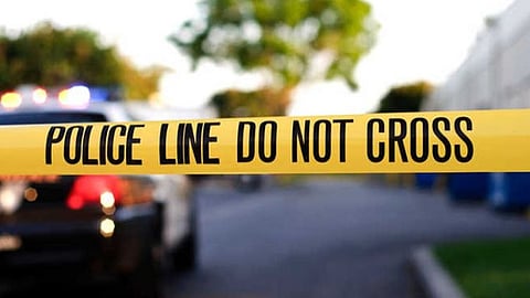 The couple's daughter, who was playing outside the house, survived.