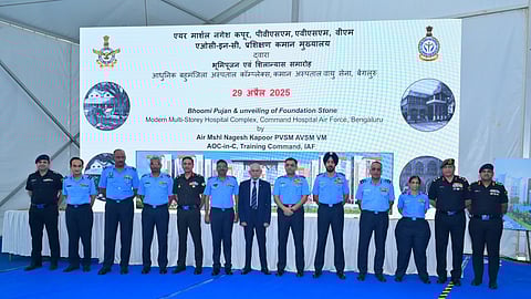 Air Marshal Nagesh Kapoor, Air Officer Commanding-in-Chief (AOC-in-C), Training Command, unveiled the foundation stone 