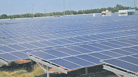 Solar power plant set up at Panjappur