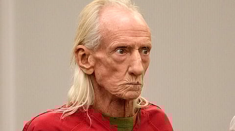 FILE - Joseph Czuba, 71, stands before Circuit Judge Dave Carlson for his arraignment at the Will County, Ill., courthouse, Oct. 30, 2023, in Joliet, Ill. 