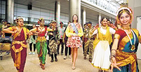 Miss Canada Emma Deanna Cathryn Morrison arrives in city