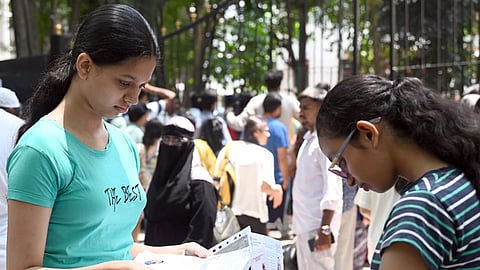 Students revising for exams.
