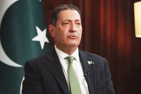 In this photo released by the Inter Services Public Relations, Pakistan's Army Chief Asim Munir, second left standing on tank, chant 'long live Pakistan' slogans with soldiers during his visit to witness military exercises, in Tilla Field Firing Range in the Jhelum district, Pakistan, Thursday, May 1, 2025.