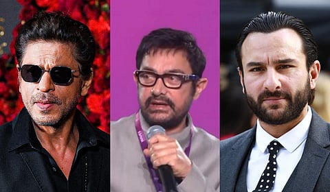 Shah Rukh Khan, Aamir Khan and Saif Ali Khan (L-R).