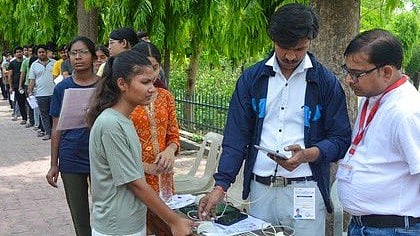 The Proof of Concept (PoC) aimed to evaluate the feasibility and effectiveness of Aadhaar-based face authentication as a method of verifying candidates' identities.