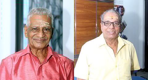 Kizhakkoottu Aniyan Marar(L) Cheranalloor Sankaran Kutty Marar(R)
