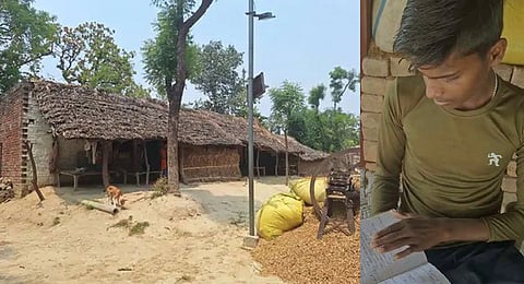 House of 16-yr-old Ram Sewak (inset) where he lives with parents, 5 siblings.