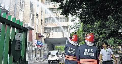 Fire tenders and a bomb squad remained on the stand by during the mock drill