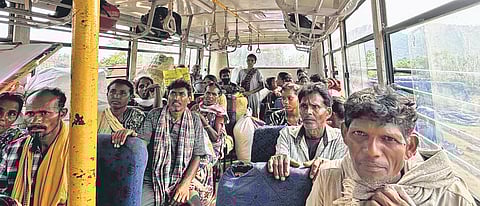In a major rescue operation on Wednesday, 29 labourers from Odisha including women and minors were freed from a brick kiln in Nunna, Vijayawada, following allegations of physical and verbal abuse. After the rescue they were sent to their homes by a train. 