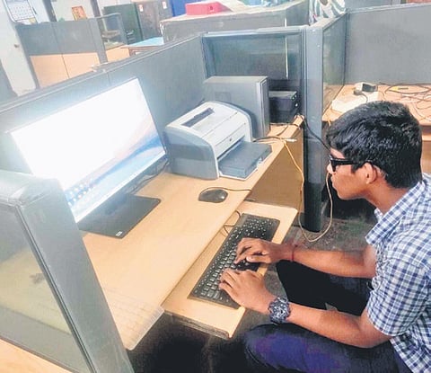 M Anand used a screen-reading software to type the answers