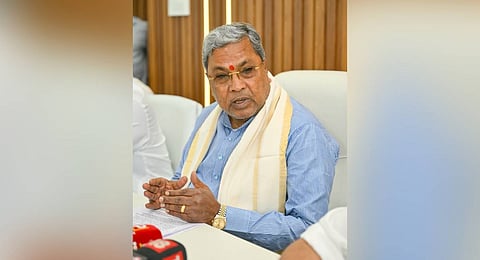 CM Siddaramaiah at a press conference in Bengaluru on Wednesday 