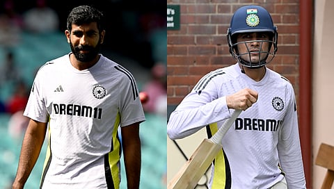 Jasprit Bumrah (L) and Shubman Gill