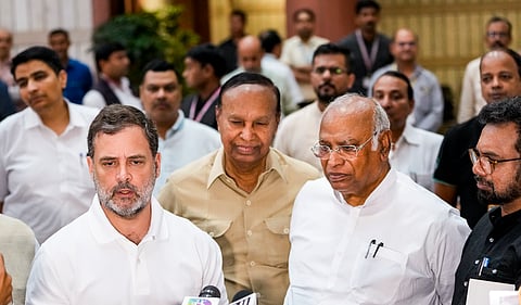 Mallikarjun Kharge, Siddaramaiah, D.K. Shivakumar