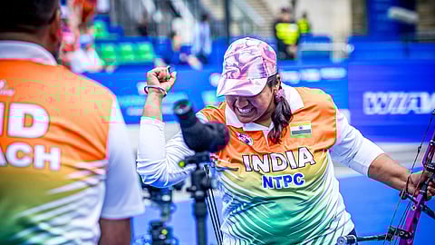 Madhura Dhamangaonkar celebrate her win on Saturday