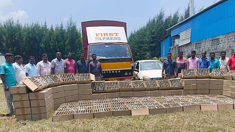 TN police intercept lorry carrying fake liqour, find counterfeit manufacturing unit in Puducherry