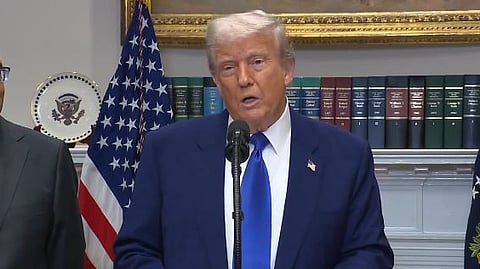 “We stopped a nuclear conflict. I think it could have been a bad nuclear war, millions of people could have been killed. So I'm very proud of that,” Trump told reporters at the White House.