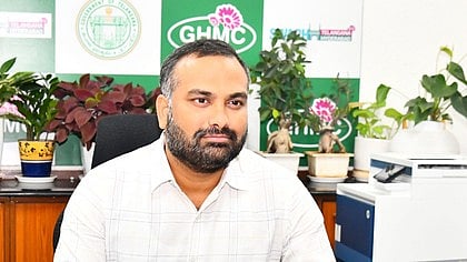 GHMC commissioner RV Karnan.
