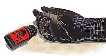 Police said while Subhasis Panigarhi (40) died after consuming poison, his two eight-year-old son and 12-year-old daughter are battling for their life in the hospital.