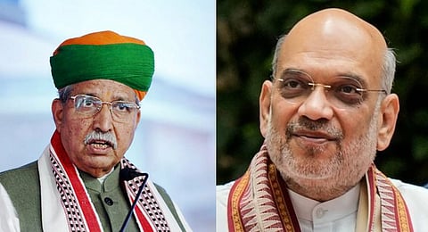 Arjun Ram Meghwal and Amit Shah