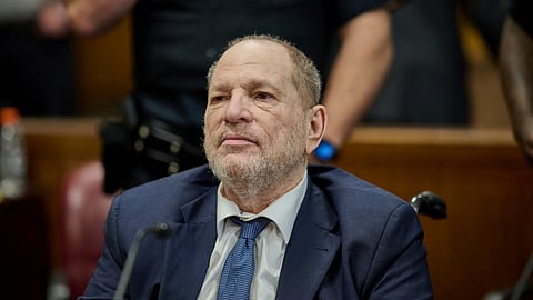 Harvey Weinstein appears in state court in Manhattan for his retrial on Wednesday, May 14, 2025, in New York. 